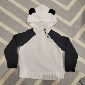 Tea Collection Black and White Panda Sweater Hoodie